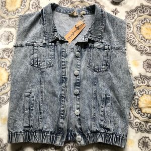 Denim jacket vest